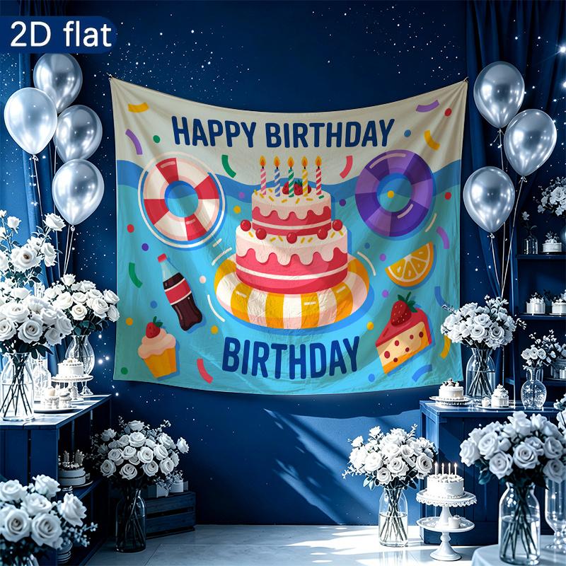 1pc 2D Flat Party Banner - Celebration Decor