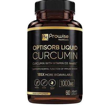 Optisorb Tekutý kurkumín s vitamínom D - 60 Liqcaps | 185x Biologická dostupnosť kurkumy a kurkumínu
