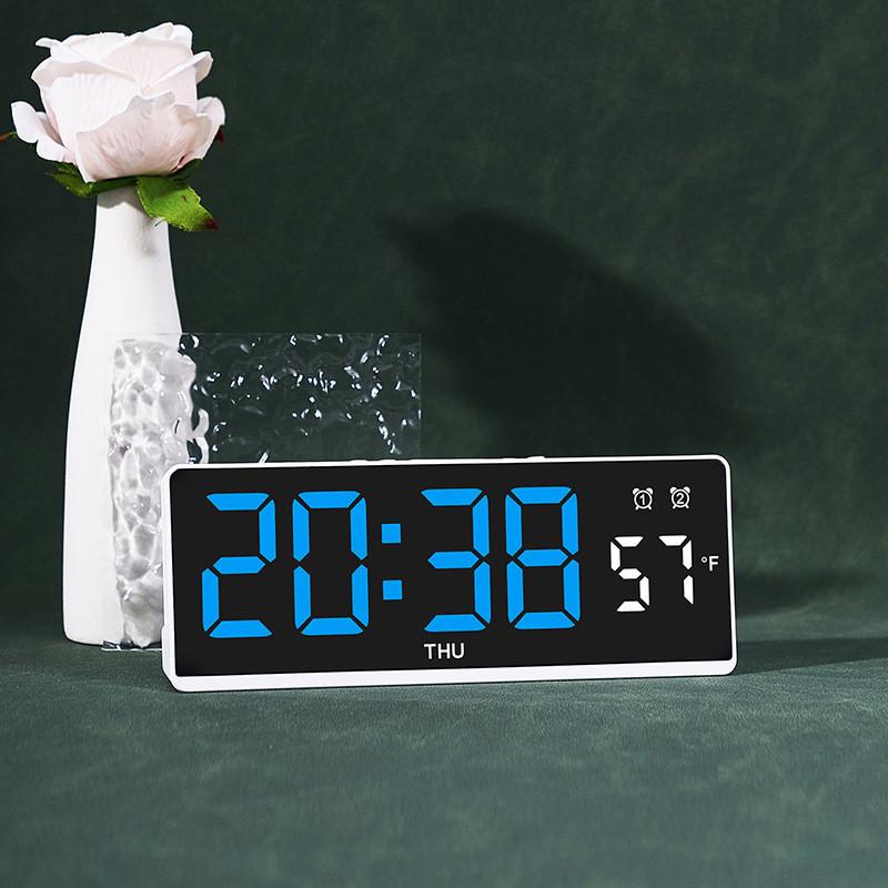 Modern Minimalist Led Desk Clock With Temperature Display For Home Office And Room Decor