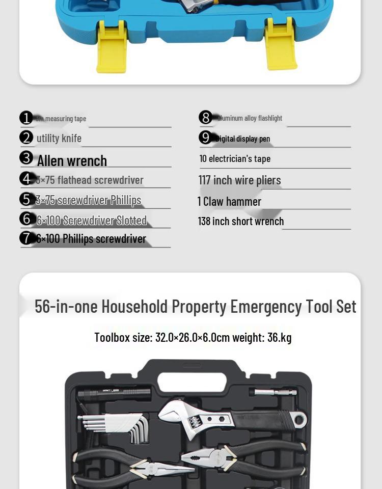 Complete Household Tool Set: Wrenches, Screwdrivers, Pliers, and More