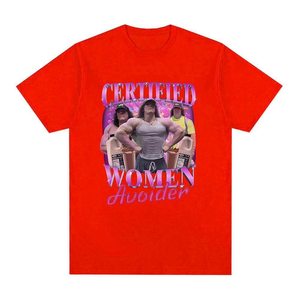 Certified Women Avoider Sam Sulek T Shirt Vintage Gym Fitness Lovers Graphic Tshirts Unisex 100 Cotton Casual Oversized Tee Shirt S
