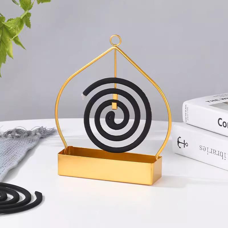 

Creative Iron Mosquito Coil & Incense Holder with Ash Tray