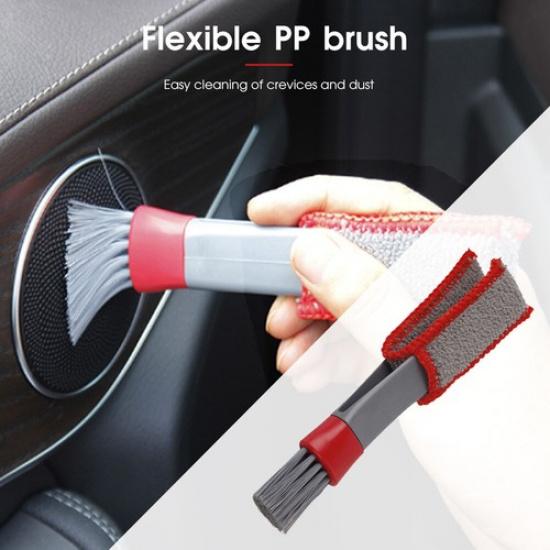Car Auto Kit Air Vent Outlet Cleaning Tool Adjustable Dust trument Brush