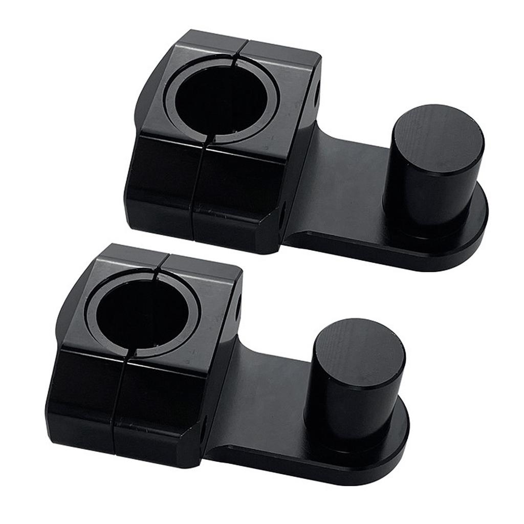 1 Pair Motorcycle Pivoting Handlebar Riser Aluminum Clamps for 22mm 25mm Handlebars Universal Modified Accessories Black