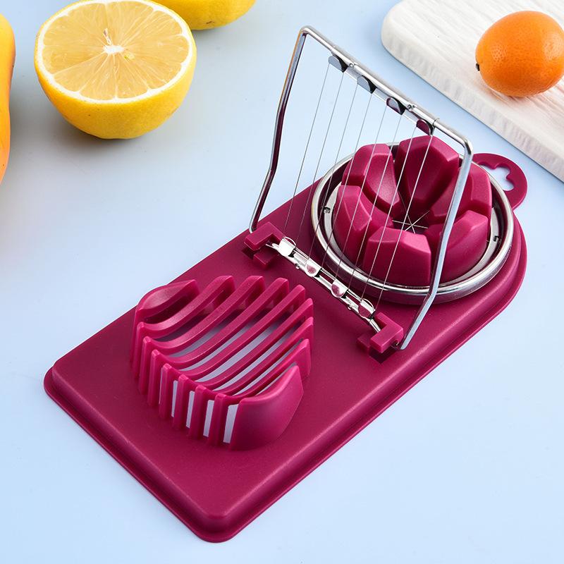 

1pcs Multi Functional Egg Cutting Artifact Kitchen Household Stainless Steel Cutter Preserved Eggs Divider Two in One Egg Cutter