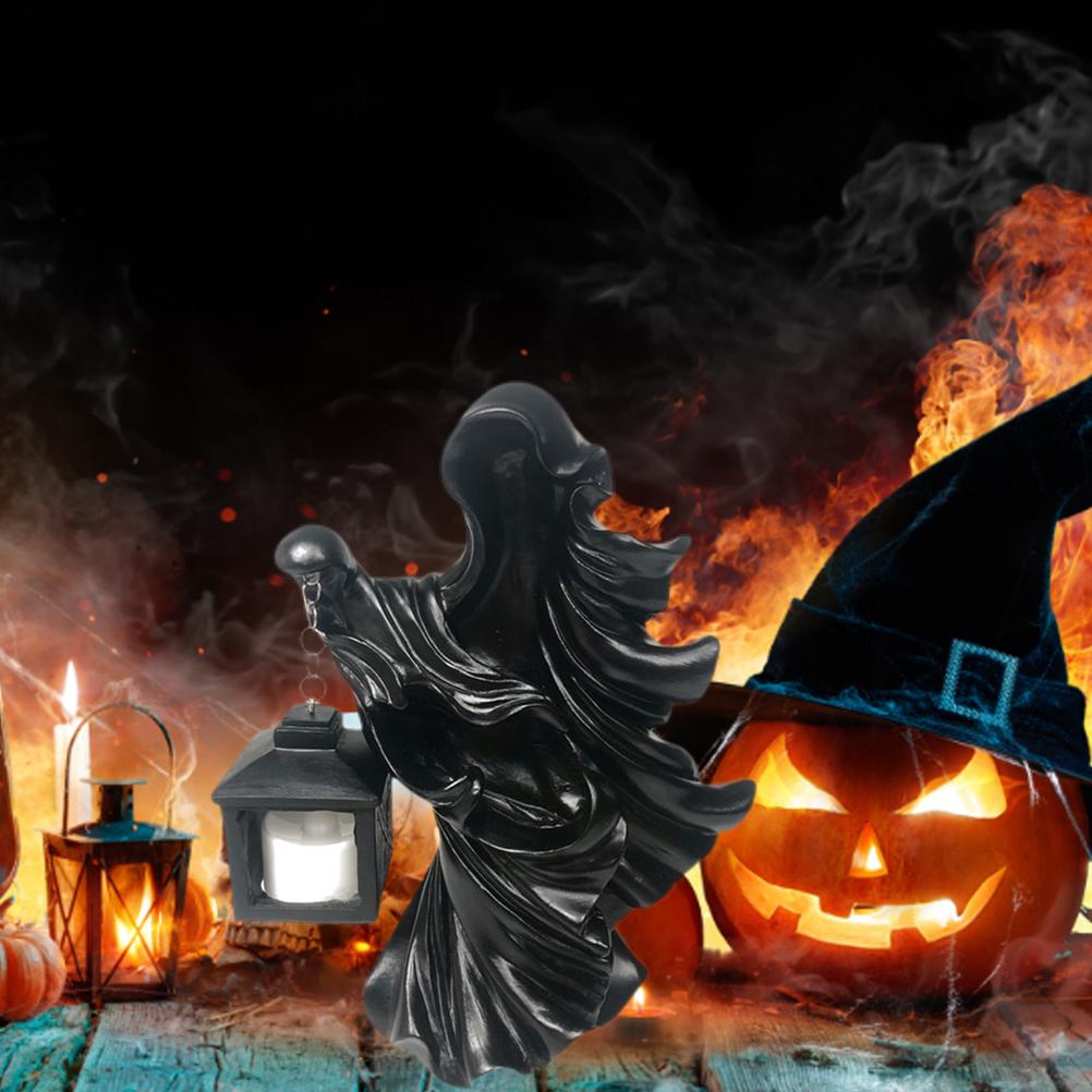 Żywiczny Duch z Latarnią Żywiczny Duch Piekielny Posłaniec Rzeźba Halloween Ogród Podwórko