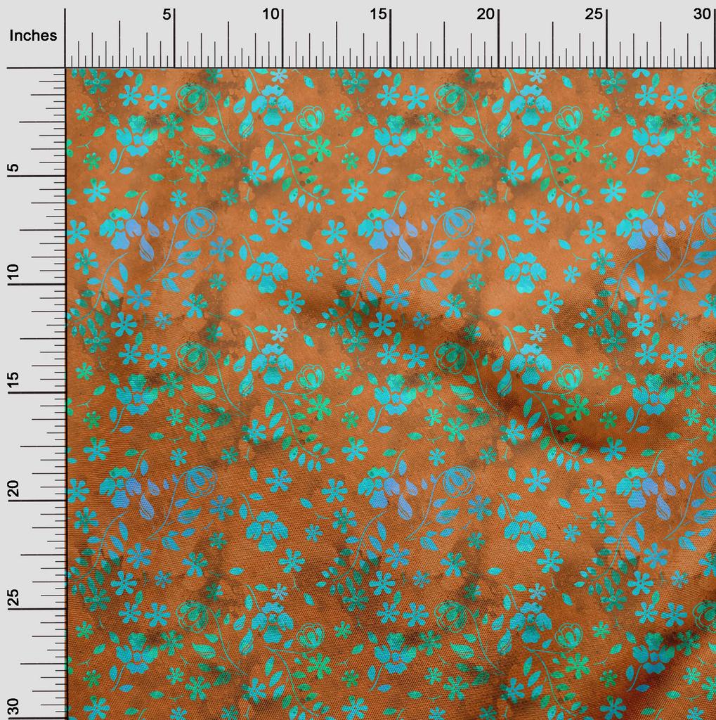 oneOone Cotton Flex Brown Fabric Batik Sewing Fabric By The Yard Printed Diy Clothing Sewing Supplies 40 Inch Wide -