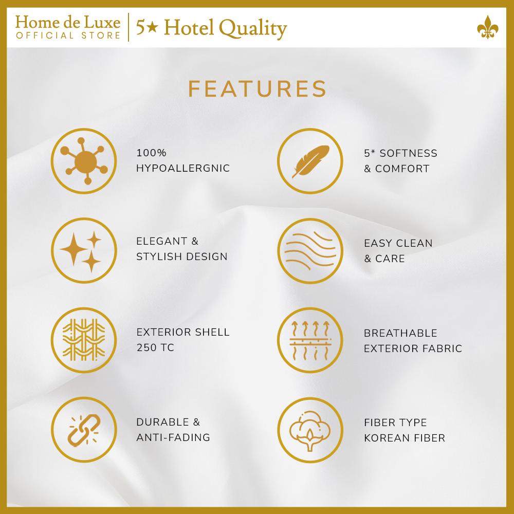 [Classic Collection 4in1 Comforter Set] Home de LuxeComforter Blanket Set - 1 Fitted Sheet, 1 Comforter Blanket & 2 Pillowcases -  New Designs