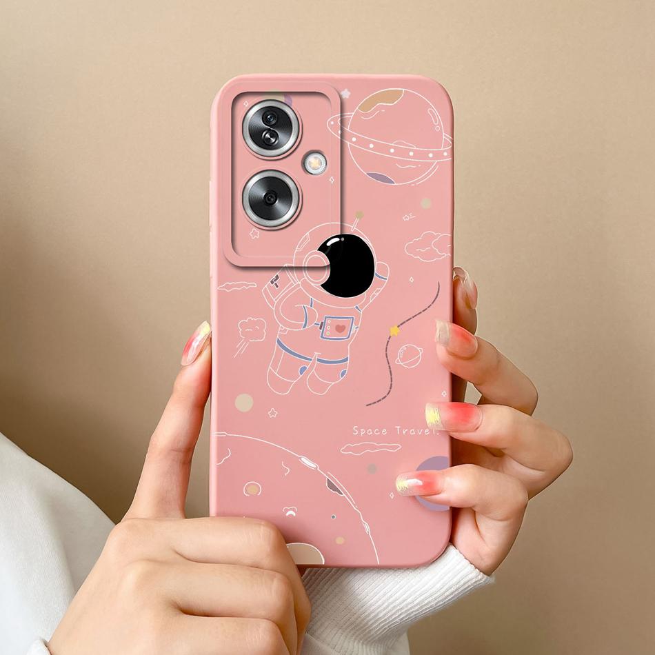 Case For OPPO A79 A2 5G Flower Soft Liquid Silicone Camera Lens Protection Phone Shockproof Back Cover For OPPO A79 A2 Funda