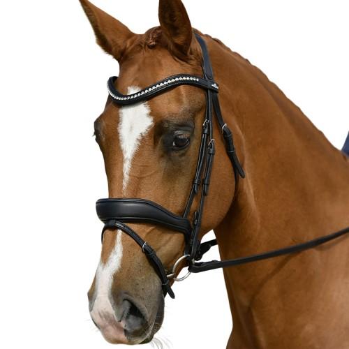 Collegiate Comfitec Opulux Leather Horse Dressage Bridle