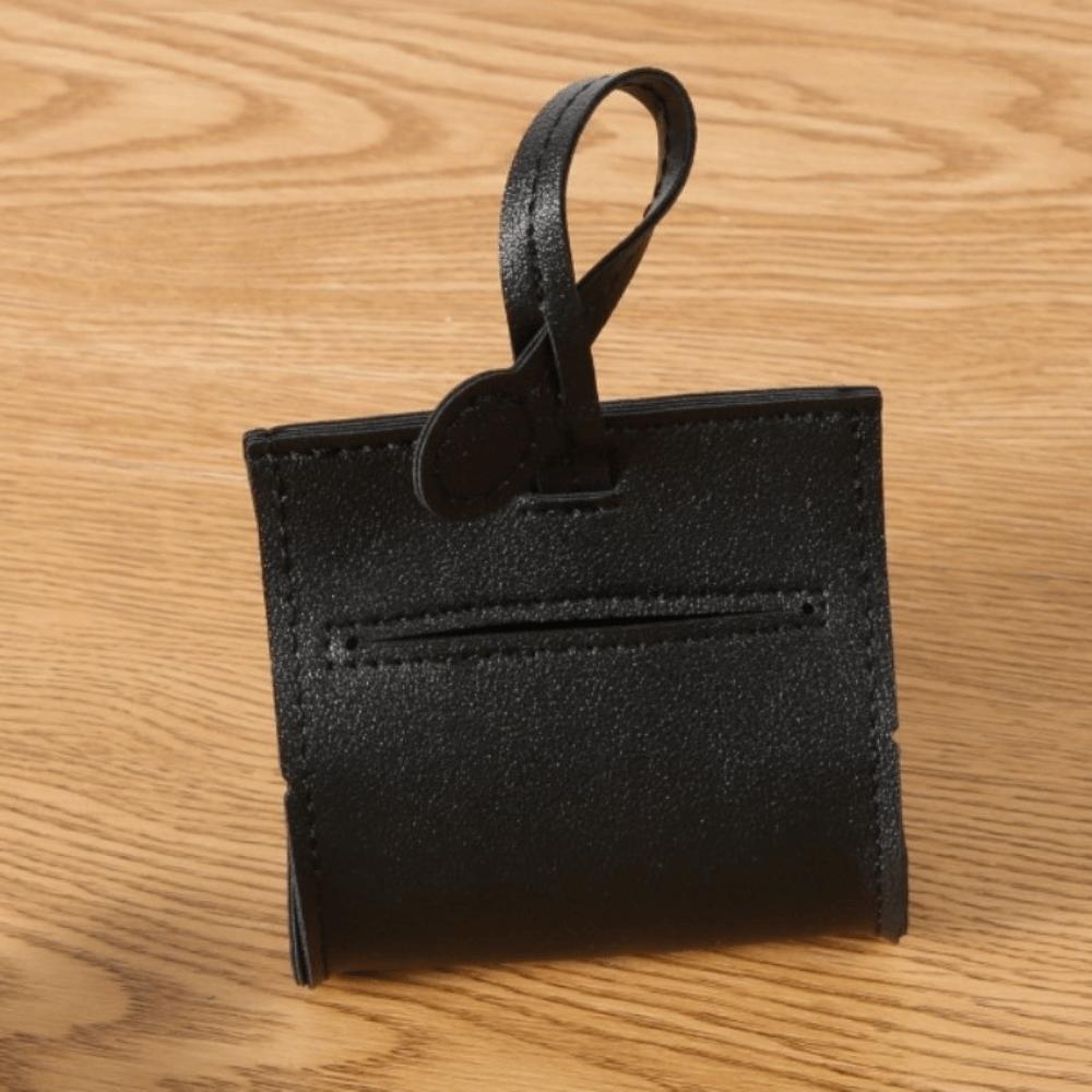 New PU Leather Dog Poop Bag Holder Retro Style Durable Waste Bag Dispenser Waterproof Garbage Bag Holder for Dog Walking