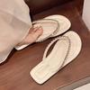 Flat Bottom Fashion New Beach Flip-flops Non-slip Rhinestone Fairy Summer Wear Advanced