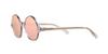 Emporio Armani EA 501M Crystal Brown Pattern Mirror Rose Gold Size 47 Sunglasses, Frame/Grey Lens,