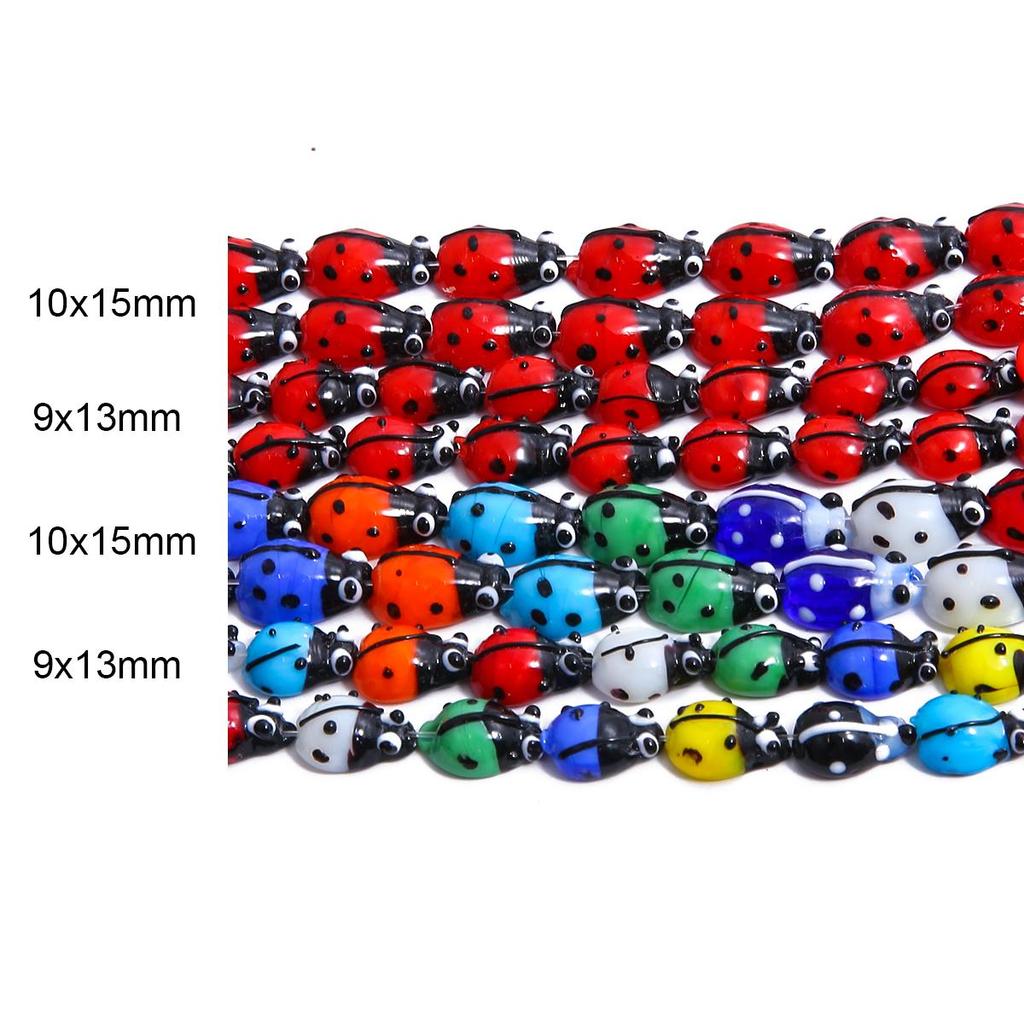 Beetle Loose Lampwork Glazed Glass Beads for Bracelet Necklace DIY Jewelry Making