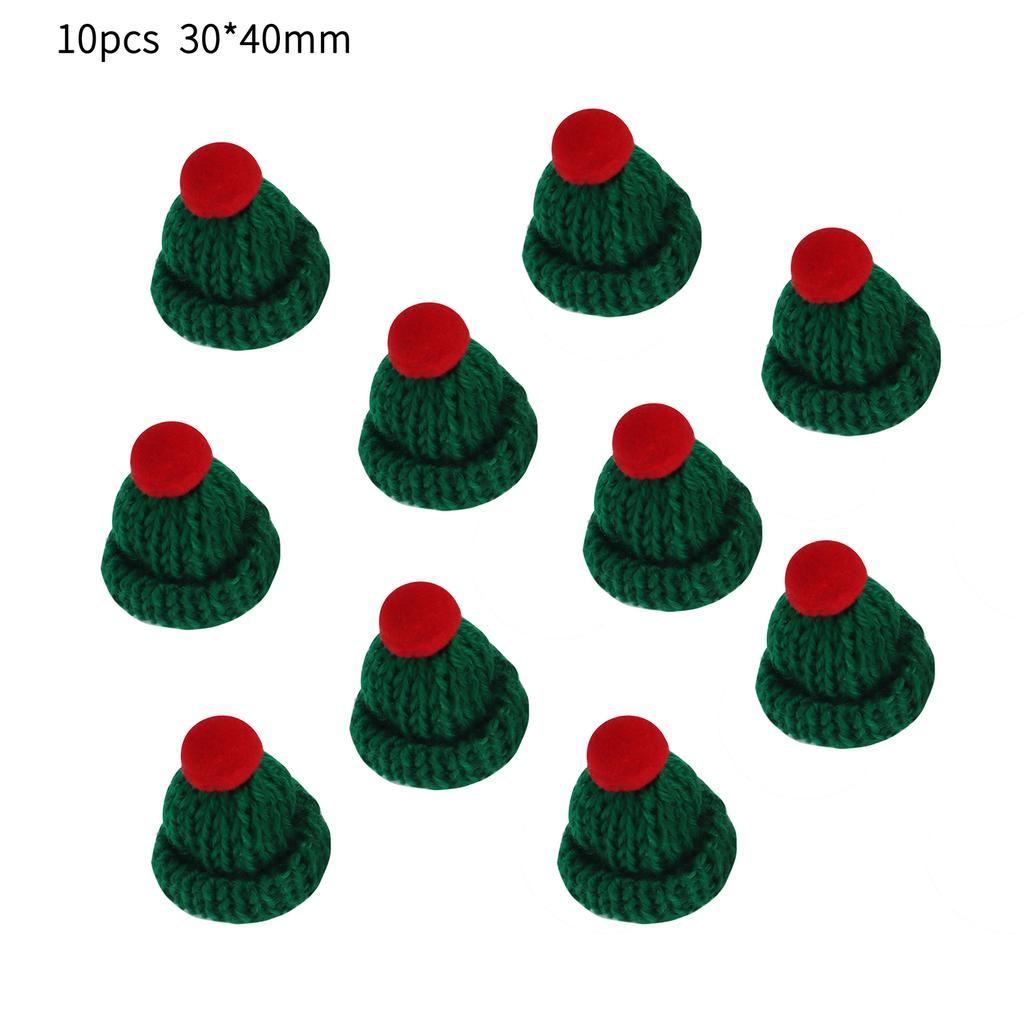 Mini Knit Hat Mini Christmas Scarf Set, Mini Santa Hats for Crafts Mini Christmas Decorations, for DIY Craft Art Snowman Doll