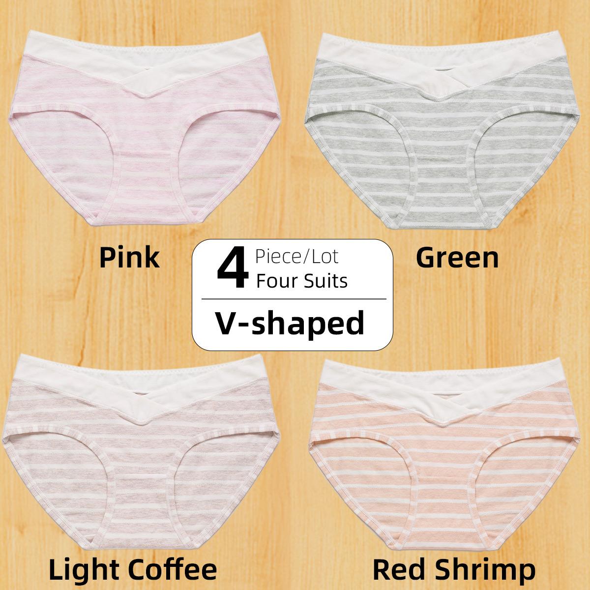 

4 шт./лот V-образные трусики для беременных, детские трусики из хлопковой ткани с нижней папкой для беременных женщин, нижнее белье, трусы 2XL