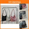 Trendy Sequin Bucket Bag Versatile Shoulder Bag For Women In Black Pink Silver Colors