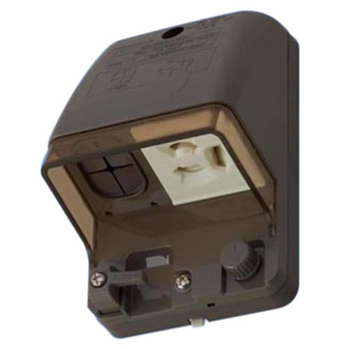 Panasonic WK41049A Fully Grounded Waterproof Outlet with Input Function, Preventive Type and Earth Terminal for Exposed and Recessed Use, Brown