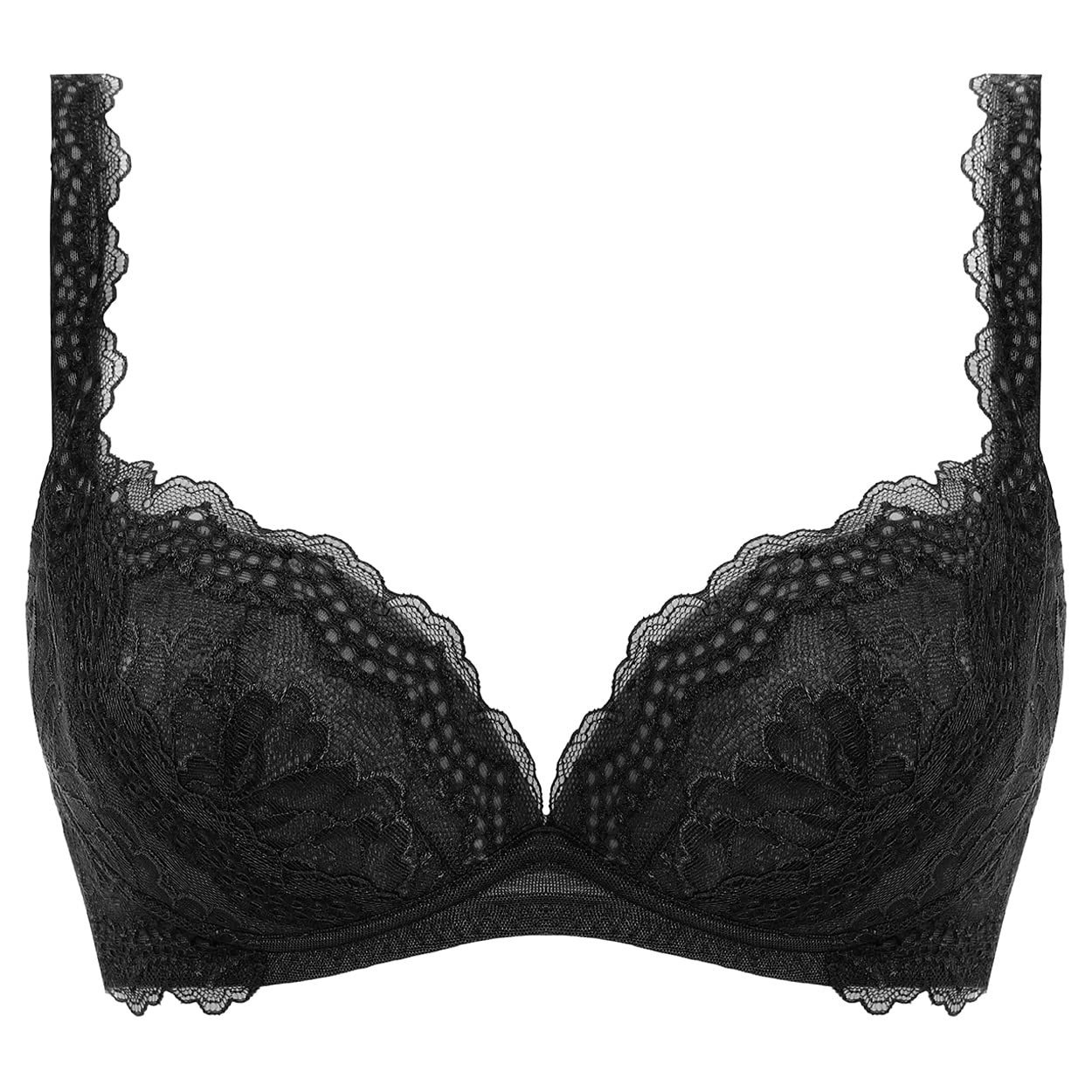

Triumph Angel Bra Slimline 552 Wireless Plus M014 Size D80 Bra, Women s Underwear, Size, Sexy, Cute, (Black),