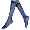 Vintage Dot Pattern Shimmery Silky Sheer Long Socks Fashionable Sexy Shinning Oil Stockings for Women Club Party Hosiery