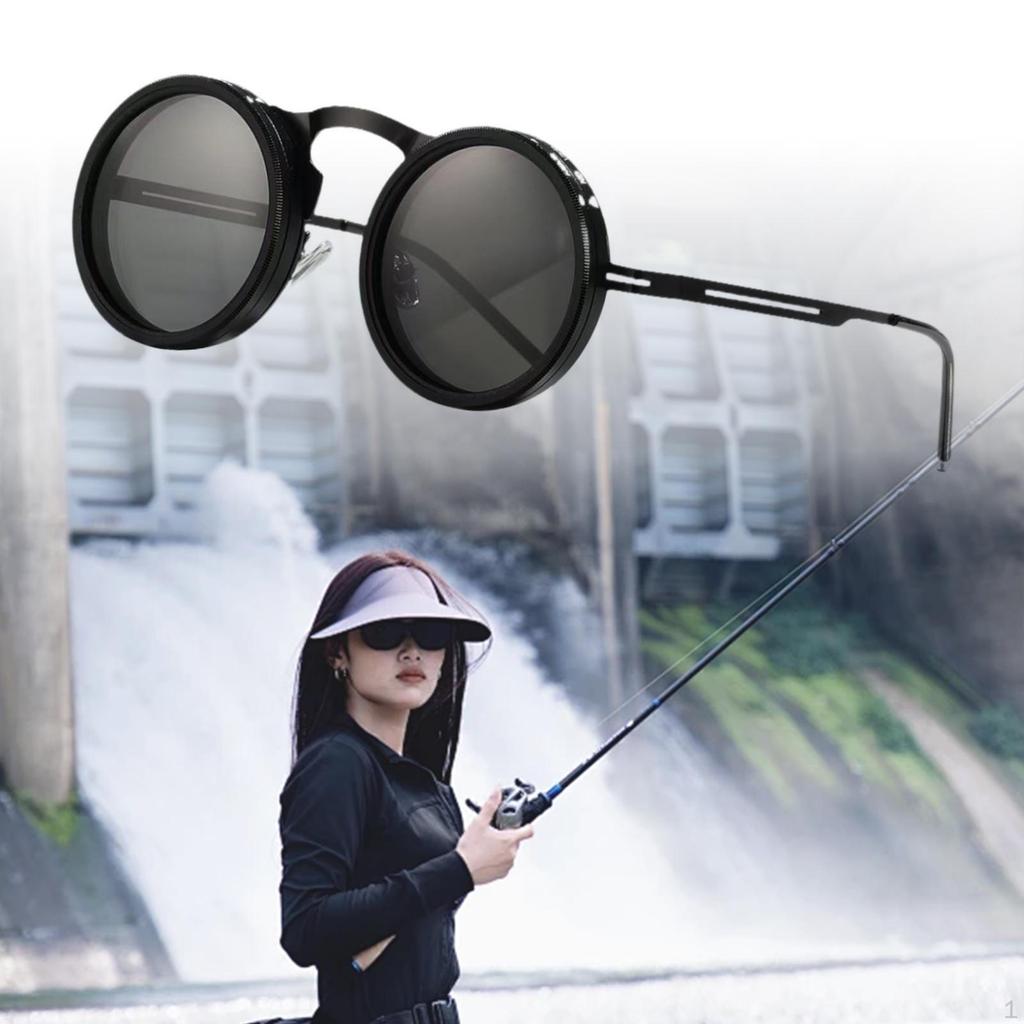 Adjustable Polarized Sunglasses Sun Protection for Camping Women Men Fishing Style A