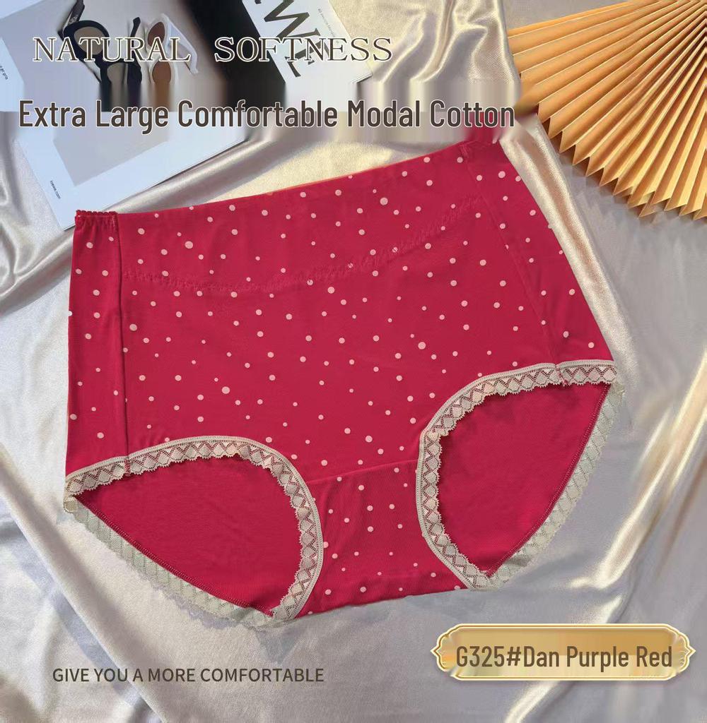 Plus Size High-Waisted Polka Dot Cotton Underwear for Women - 2026 New Style for Middle-Aged and Elderly