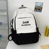 Schoolbag Middle and High School Students Backpack 1011 New Large-capacity Letter Printing Korean Version Contrasting Color Backpack College Backpack