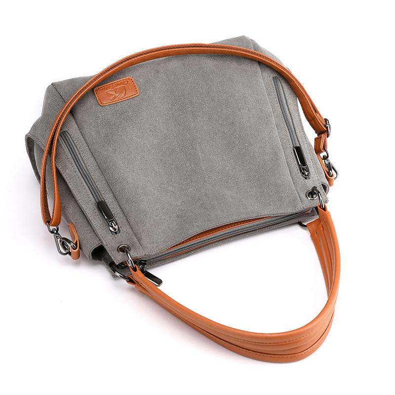 Canvas Tote Bag For Women With Large Capacity And Zip Closure For Daily Use