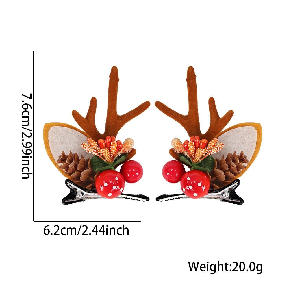 Christmas Hair Stylish Accessories With Cute Plush Antlers And Festive Decorations Women For