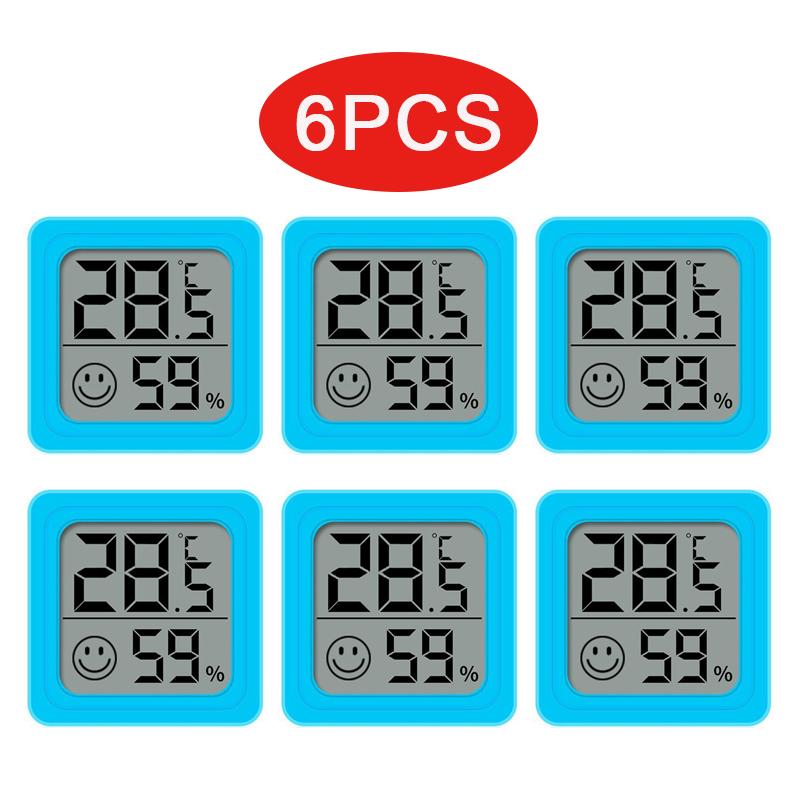 4 adet Dijital Termometre Higrometre İç Mekan Mini Sıcaklık LCD Elektronik Monitör Higrometre Dış Mekan Oda Bebek