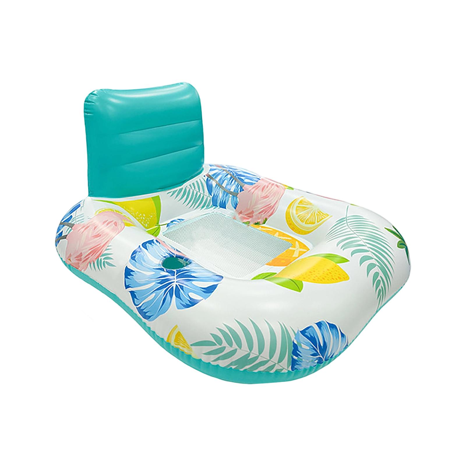 Foldable Double-person Round Hole Leaf Float Inflatable Water Bed Water Play Toy Water Float One Size