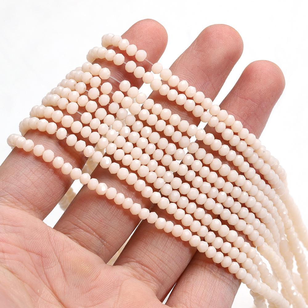 Colorful 3.6mm Faceted Crystal Wheel Beads for DIY Jewelry and Bracelet Making.