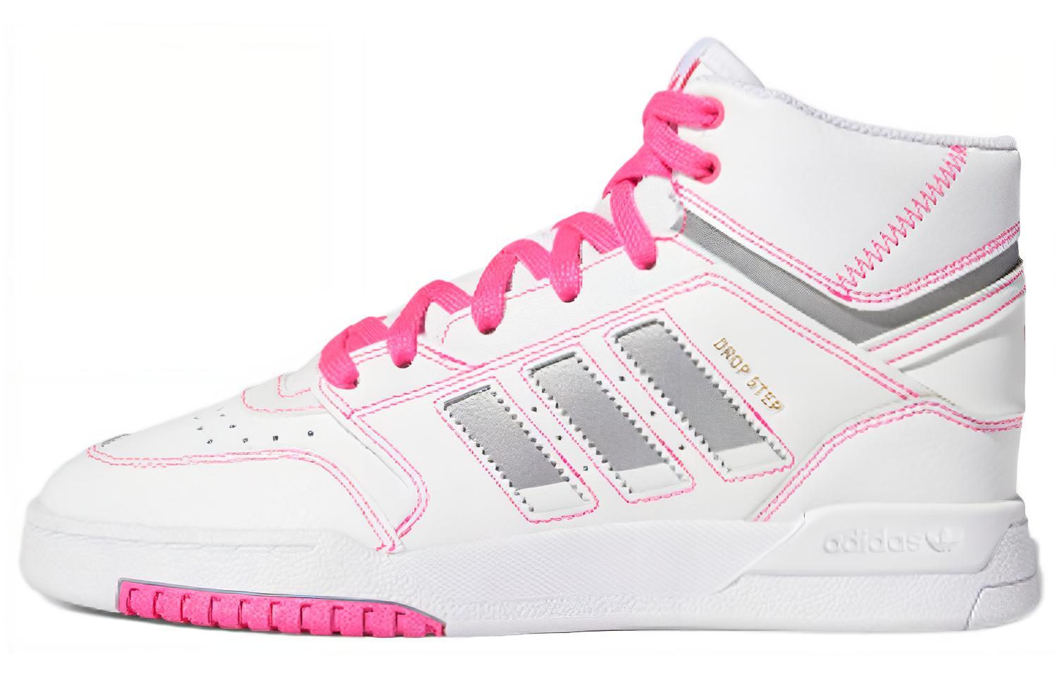 Adidas Originals Drop Step  White Pink Gray  Women s FV4883 36
