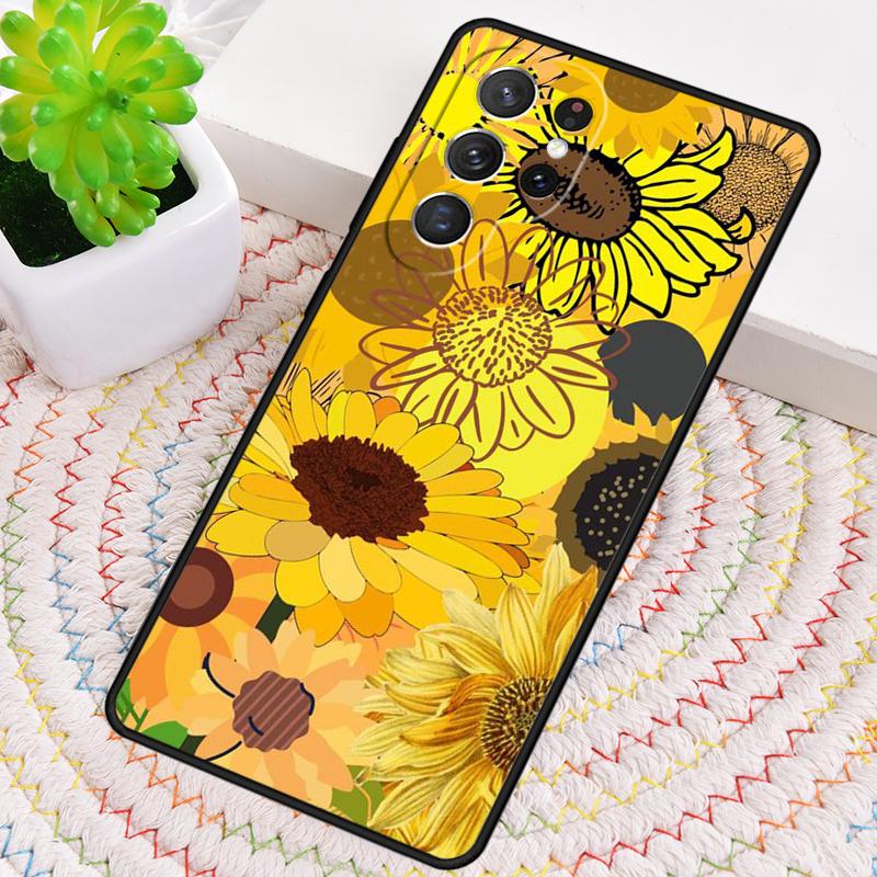Sunflower TPU Phone Case For Samsung Galaxy Note 10 Pro S26 S25 S24 S23 S22 Ultra Plus S21 FE S20 Shockproof Cover