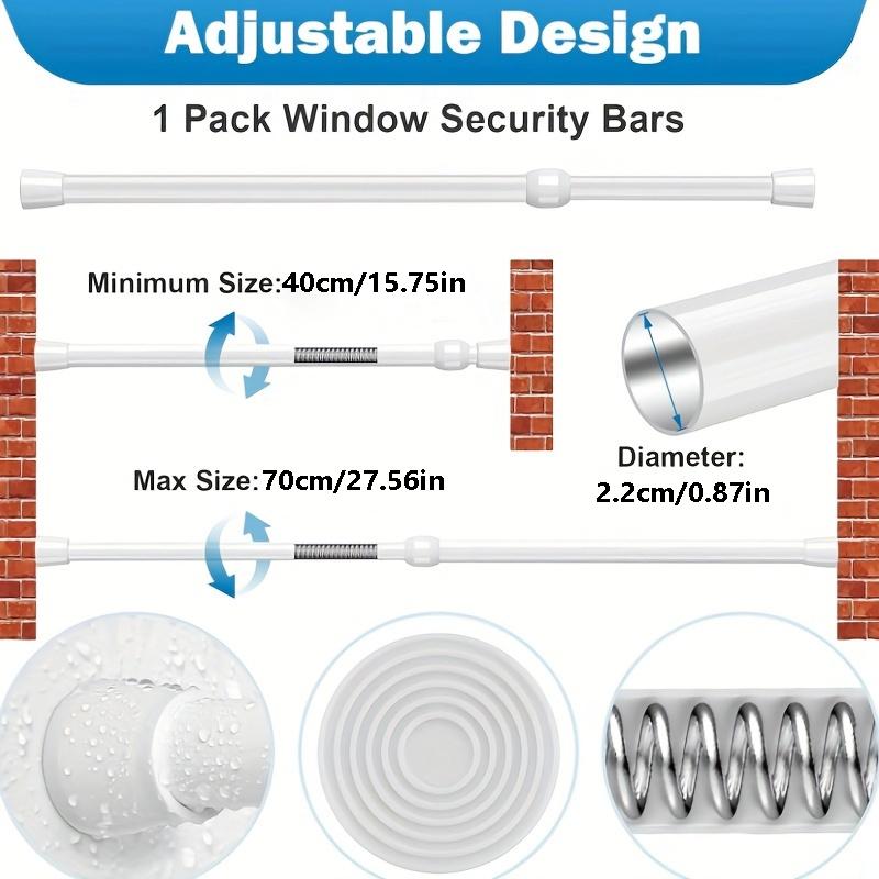 1pc Multifunctional Spring Loaded Extendable Telescopic Rod Household Hanging Rods For Window Most Doors  Locks for Home