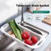1 Stuk Intrekbaar Spoelbak Afvoerrek Plastic Borden Eetstokjes Rek Huishoudelijke Keuken Groente Opslagrek Afvoer Mand