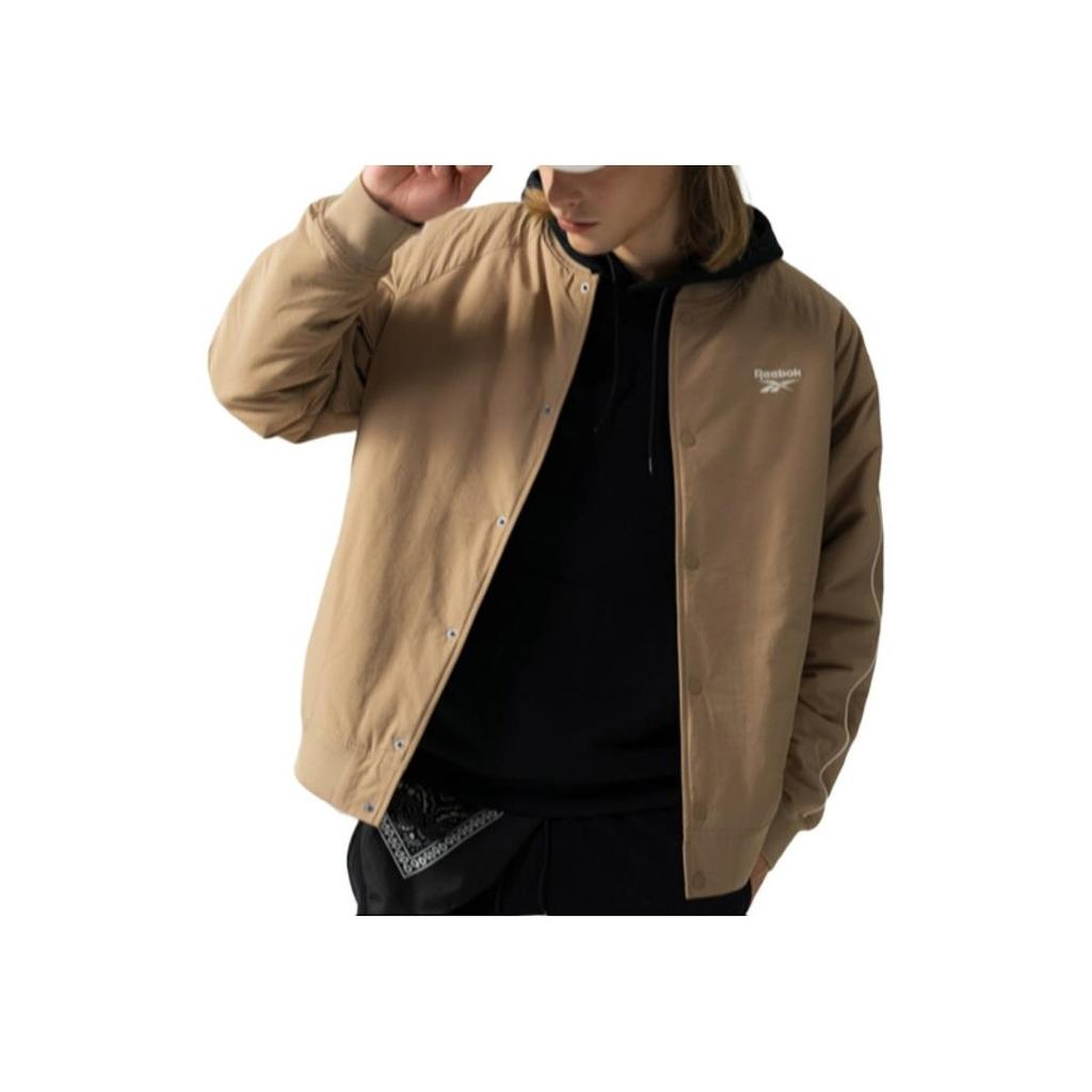 Reebok Comfortable Stylish Loose Retro Color Block Jacket Unisex Jackets Yellow Khaki 24FRM213UGK2