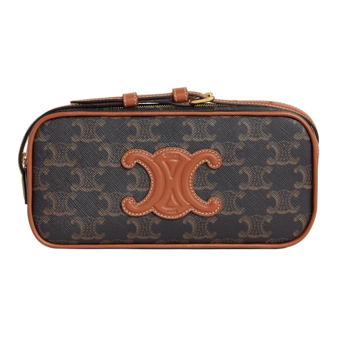 

CELINE Cuir Triomphe Triumphal Arch Classic Embossed Logo Full Print Grain Leather Messenger Bag Shoulder Crossbody Bag Mini Women s Tan Basic Set (Bag + Dust Bag) дубильна кора