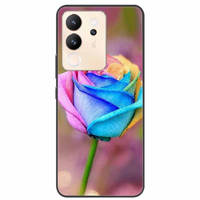 For Vivo V30 Lite Case 6.67'' Silicone Painted Soft TPU Protective Cover for Vivo V 30 Lite 5G Phone Cases V30Lite V2314 Cartoon
