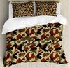 Camouflage Duvet Cover Set, Camouflage Concept Concealment Artifice Hide Force Uniform Pattern Fashion, 3 Piece Bedding Set