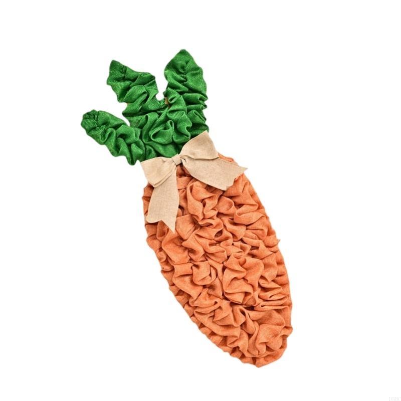 

Spring Wreath Door Hanging Decoration Artificial Fabric Wreath Carrot Wreath for Front Door Porch Indoor and Outdoor CN