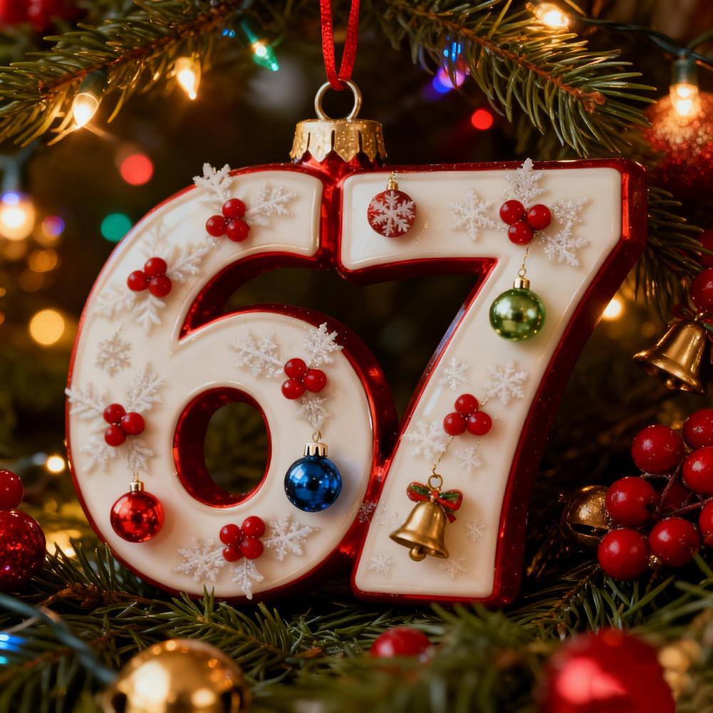 High Holiday Decorations Christmas Ornaments for Teens Funny Christmas Ornaments for Adults 67 Meme Holiday for Teens