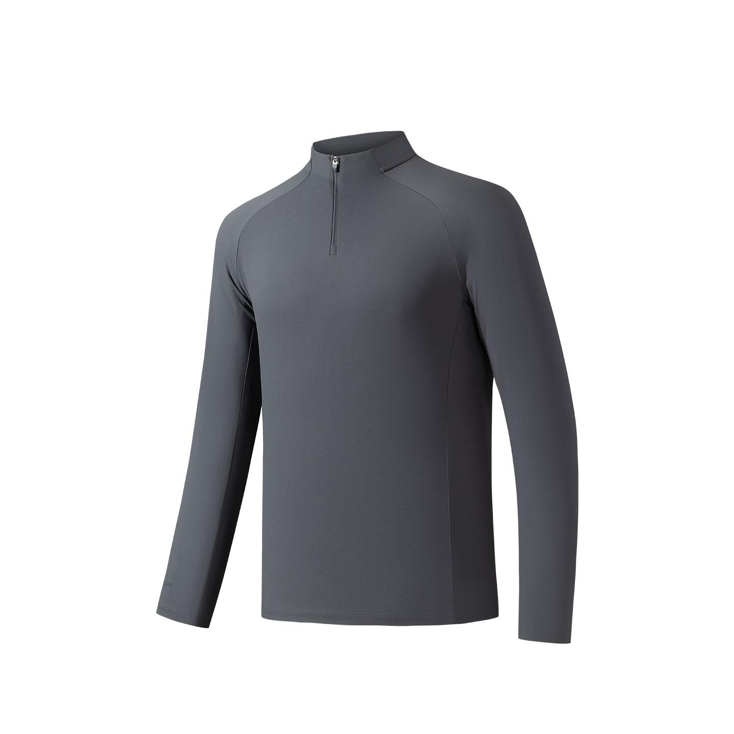 

Anta Champion Glory Mens Long Sleeve Knitted Shirt Regular 2025 Autumn Long T-Shirt Men tops Dark-Gray 152530415-2 S