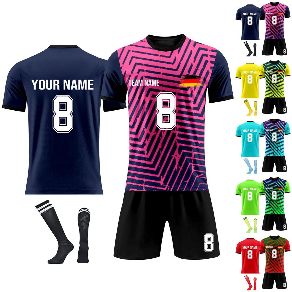 Personalised Shirts Kit Mens Girls With Name Number Custom Football Jerseys For Boys Training Suit