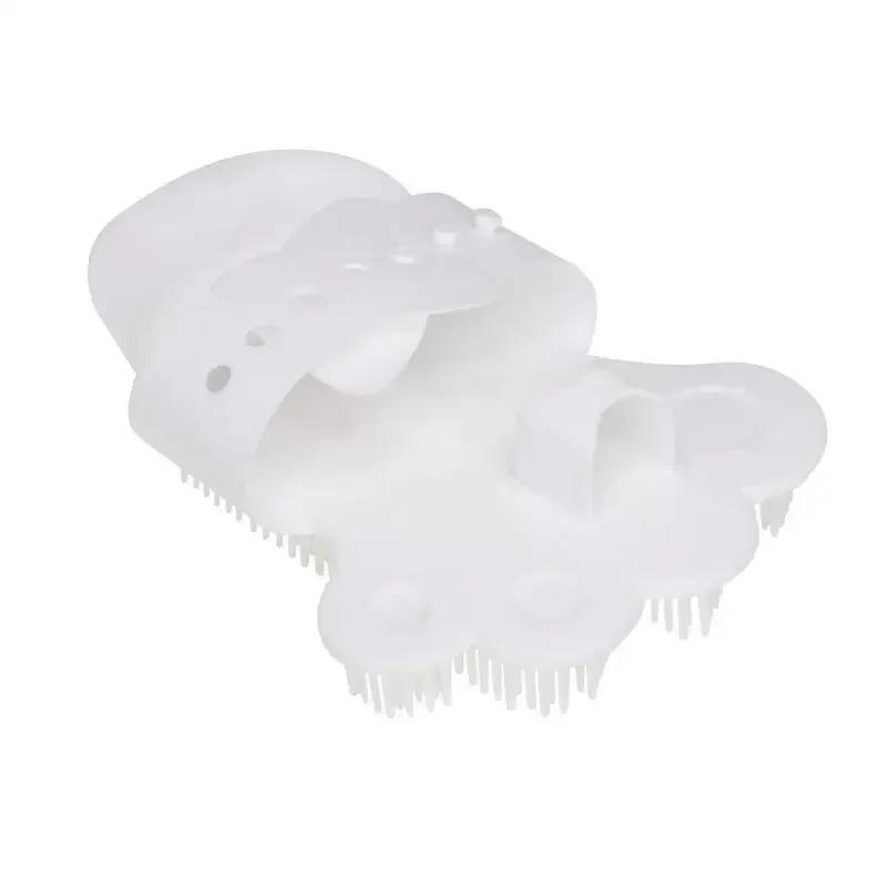 

Pet Silicone Bath Brush Massage Glove Pet Hair Remover Deshedding Grooming Tool for Small Large Dogs Cats Cat Massage Comb Comb білий