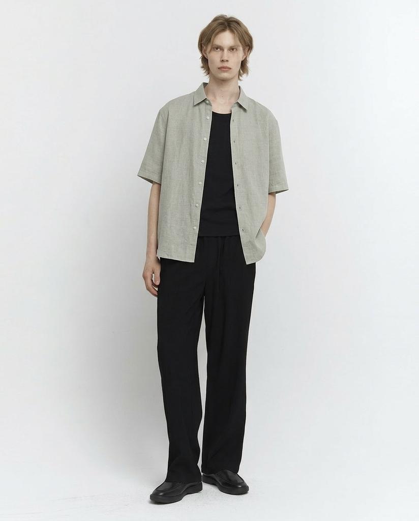 CONCEPTS1ONE Premium 100% Linen Short Sleeve Shirt 10046526/046526 [2Color]