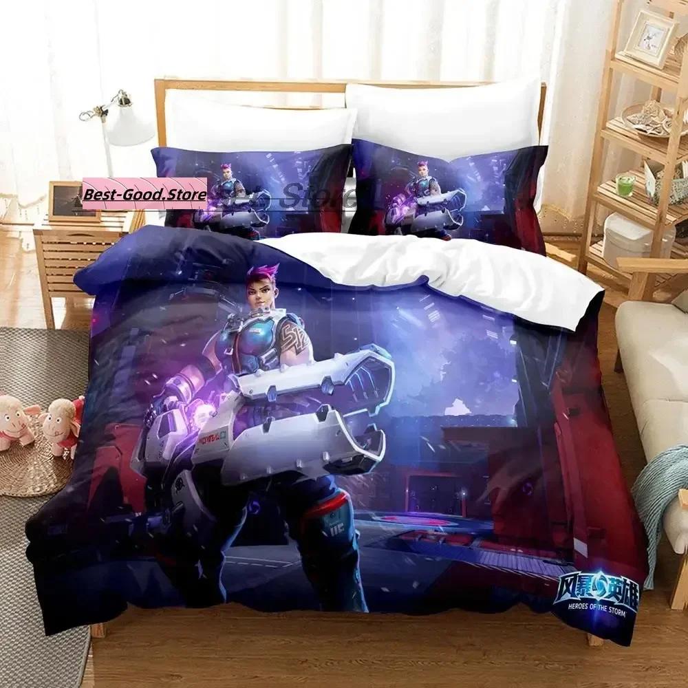 Game Heroes of the Storm Beding Set Single Twin Ful Quen King-Sized Dimensionsd Dimensions Bed Linen Set Aldult Kid Bedrom Duvetcover Sets Bed Shet