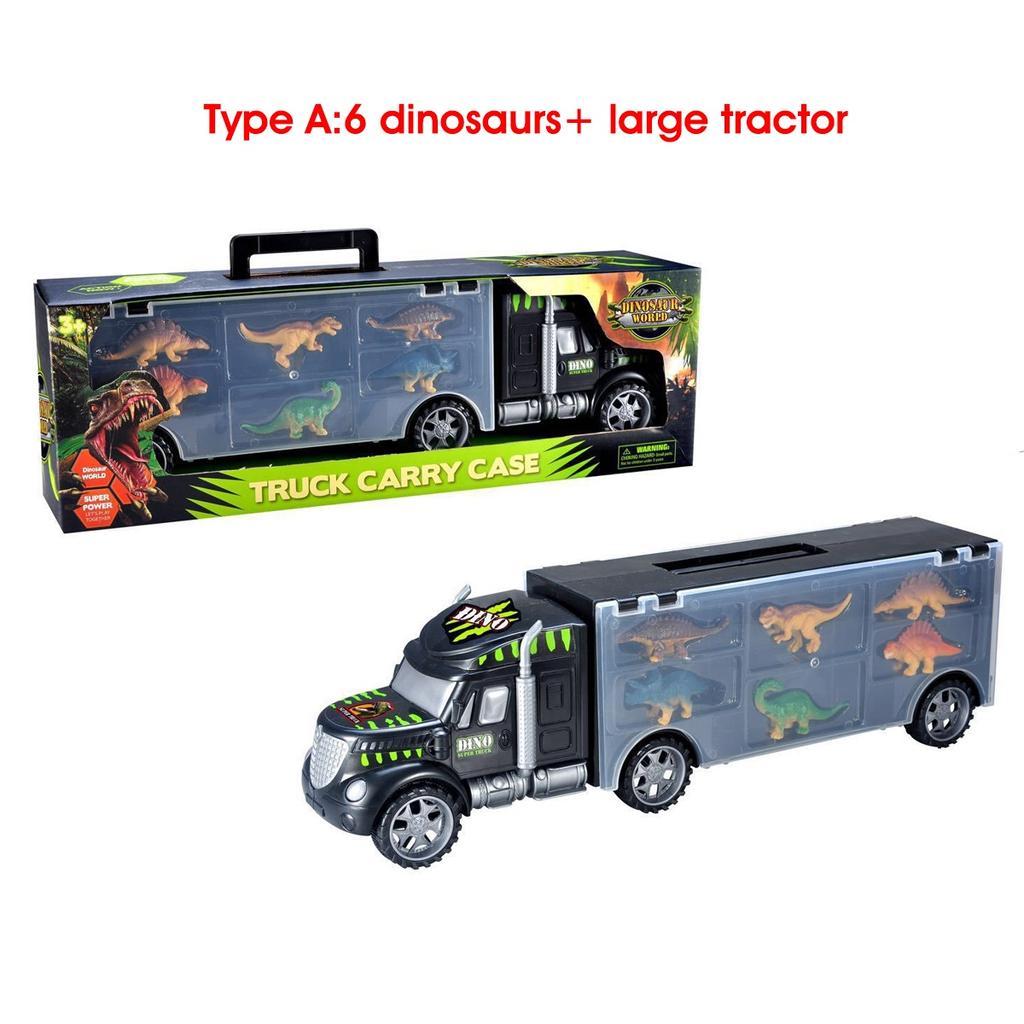 Dinosaur Truck Carrier Toy Dinosaur Toys Set with More Dinosaur Trucks for Kids Education Toy
