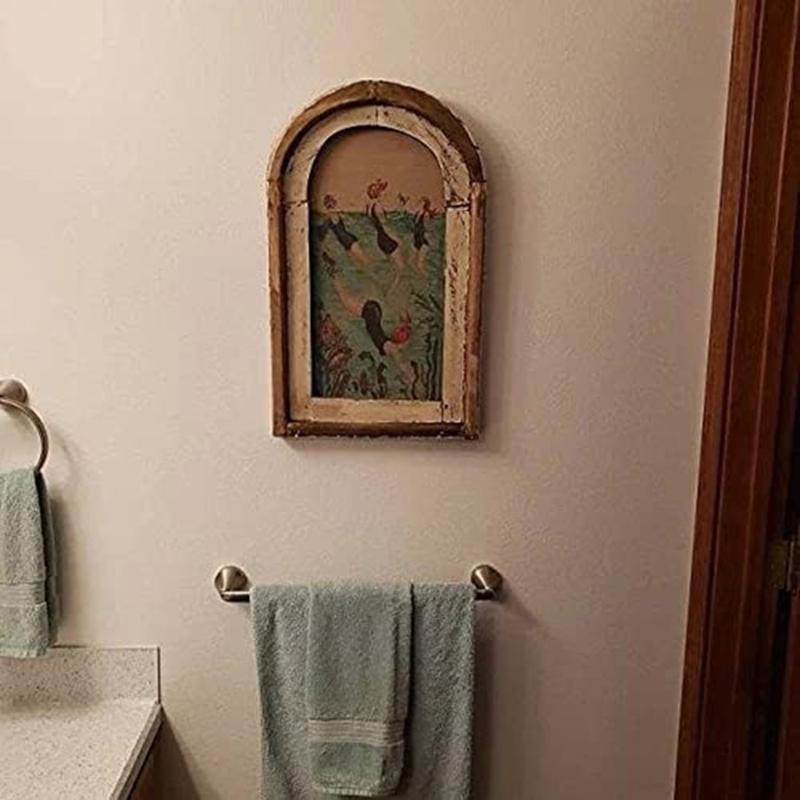 Frame Swimming Wall Art Bathroom Decoration Fake Window Hanging Sign