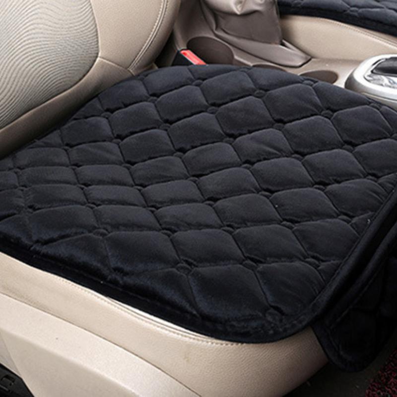 

Зимний теплый чехол для сиденья автомобиля, подушка для сиденья водителя, нескользящий коврик для сиденья автомобиля, защитный коврик для сиденья автомобиля, домашнего офиса 1 шт. 1PC front seat cover чёрный